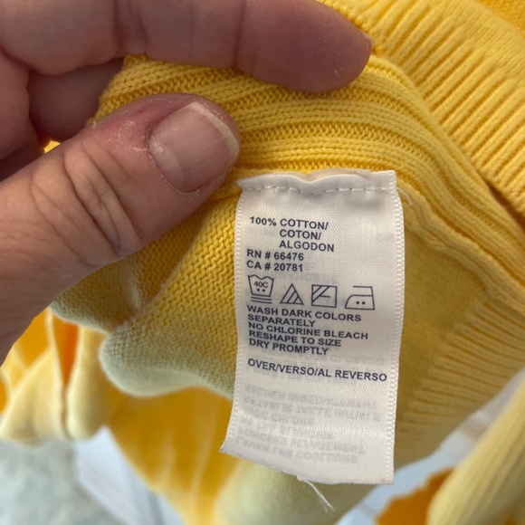 Tommy Hilfiger Yellow Sweater with Logo, size 1X - Picture 5 of 5